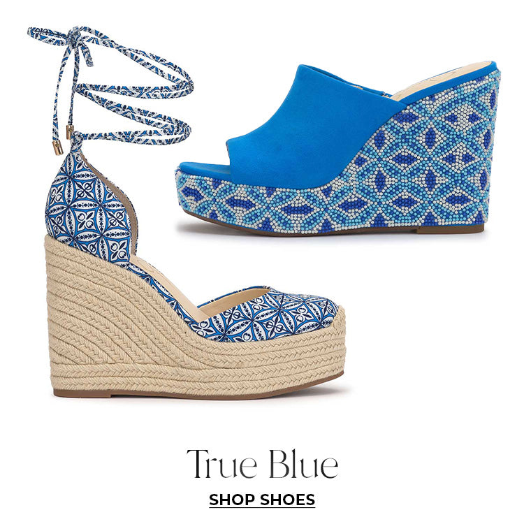 True Blue Shop Shoes - a collection of blue prints