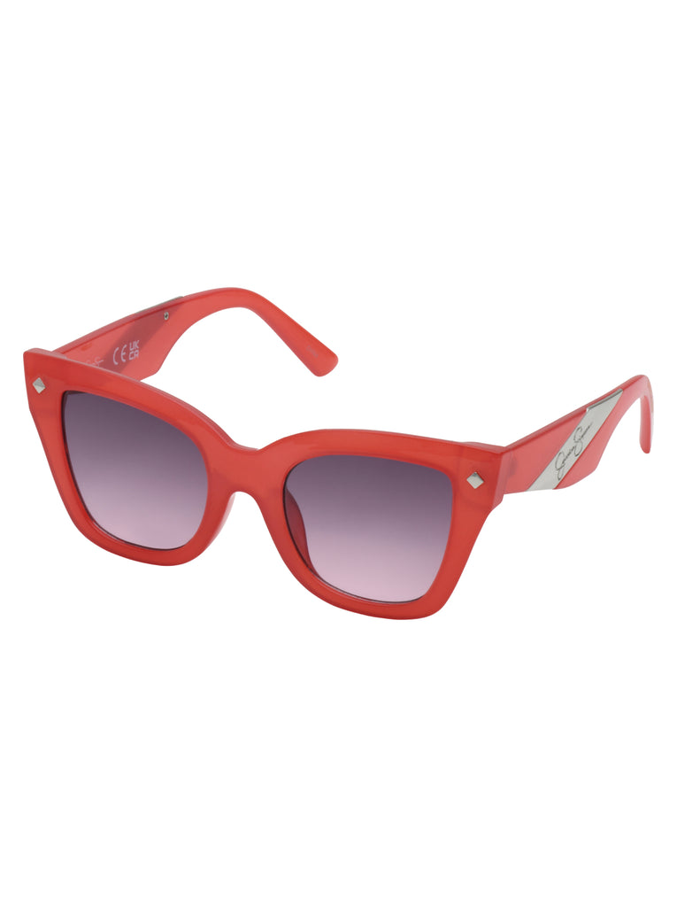 Bold Cat Eye Sunglasses in Milky Coral