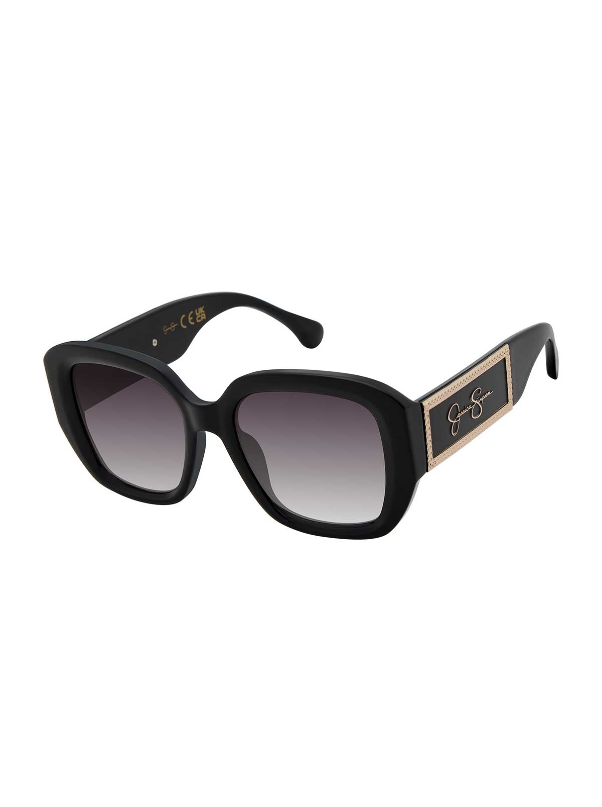 Jessica Simpson j6241 black gradient frame quilted arms square sunglasses new Amazon.com: Jessica Simpson 59 mm Beautful UV Protective  main image 3