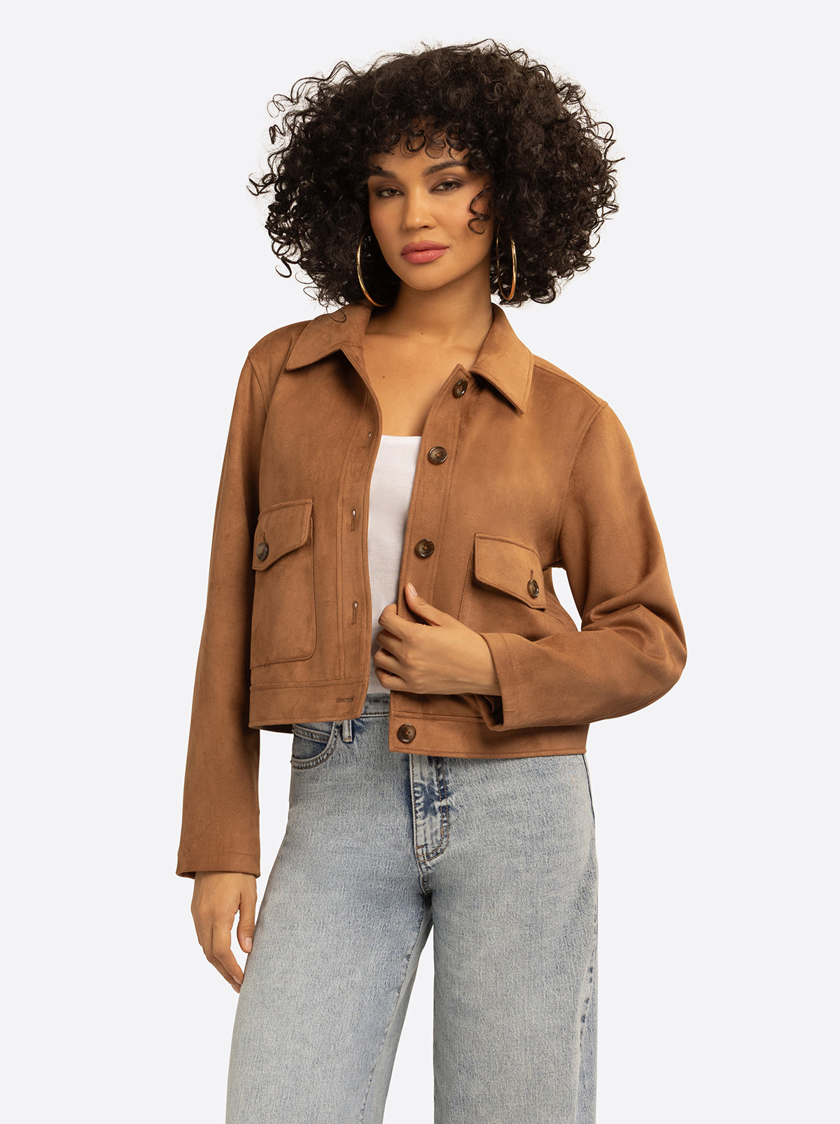 TOMOE ウィンダンシーリネンジャケット S JS Jessica Simpson Martina Jacket in Apple Cinnamon