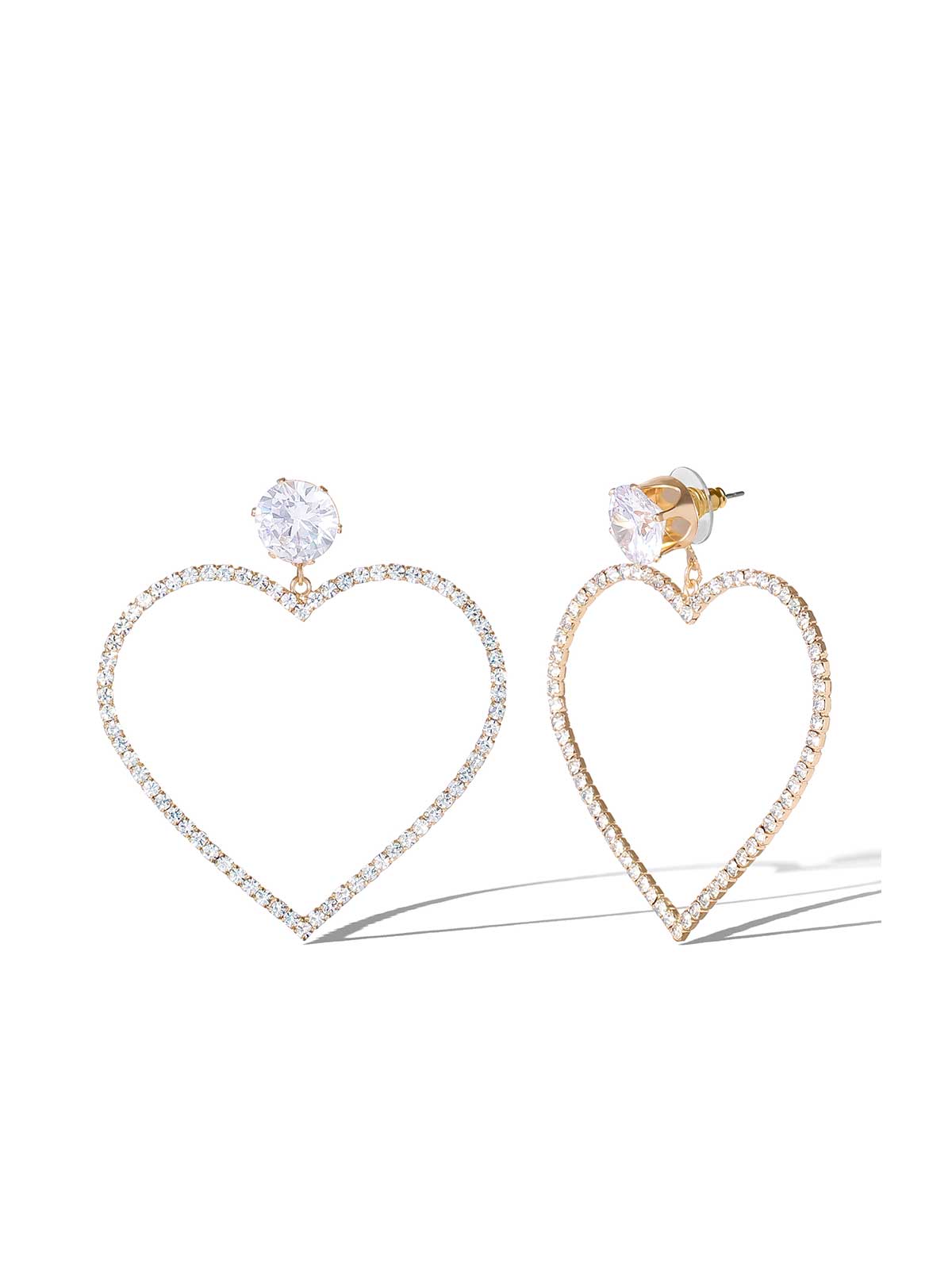 Heart-Shaped Crystal Drop Earrings – Jessica Simpson