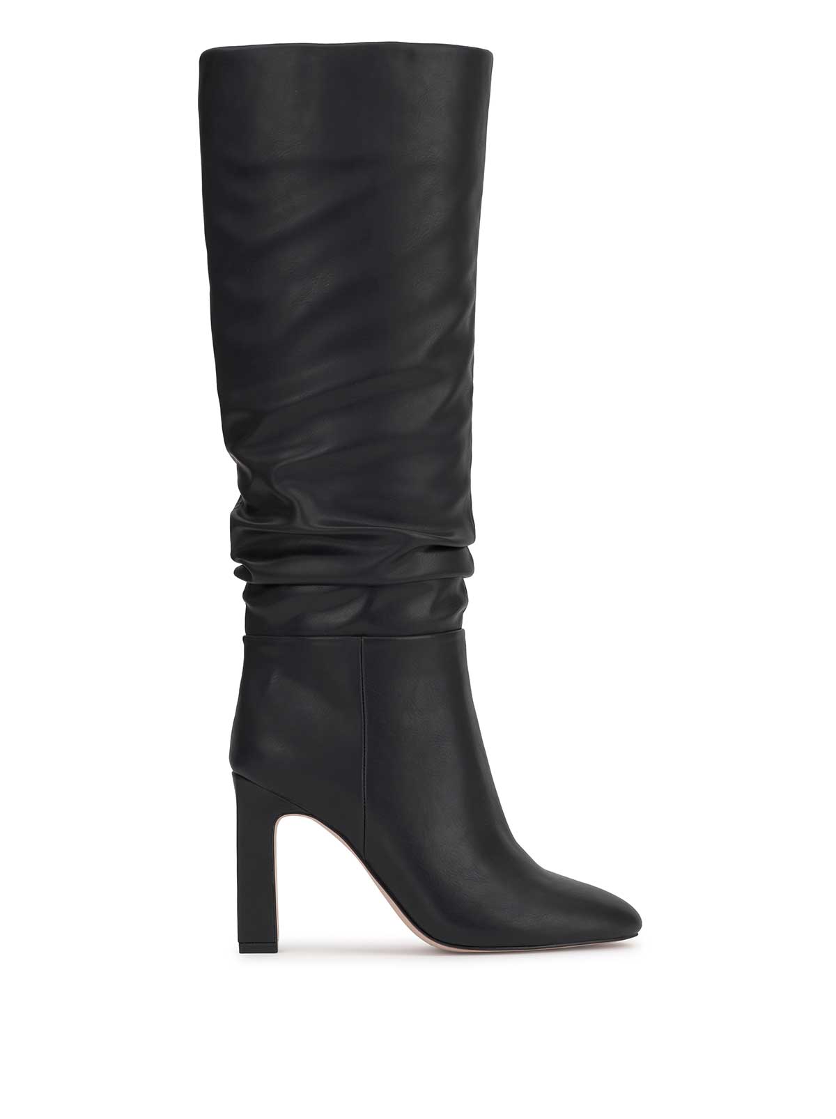 morgin knee high dress leather boots Nine West Morgin Women's Pointy Toe Block Heel Dress Boots, Size: 7.5, Black Suede