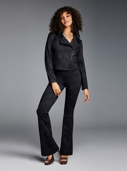 Biker Jacket in Black Laced Floral – Jessica Simpson