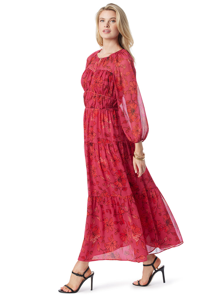 Sasha Maxi Dress in Outlined Blossoms