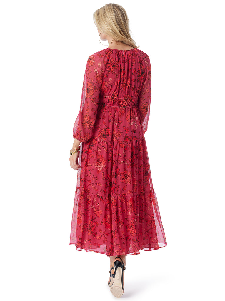 Sasha Maxi Dress in Outlined Blossoms