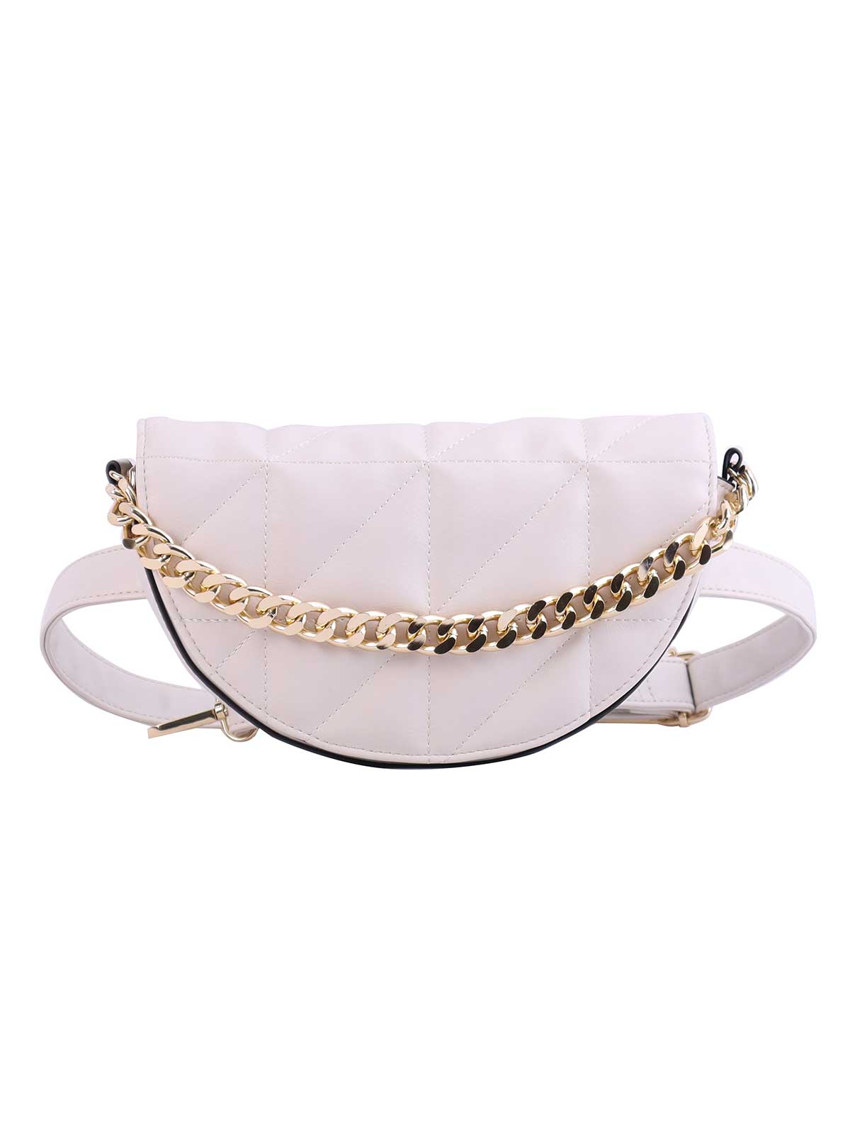 CHANEL Caviar Quilted Belt Bag White 650327