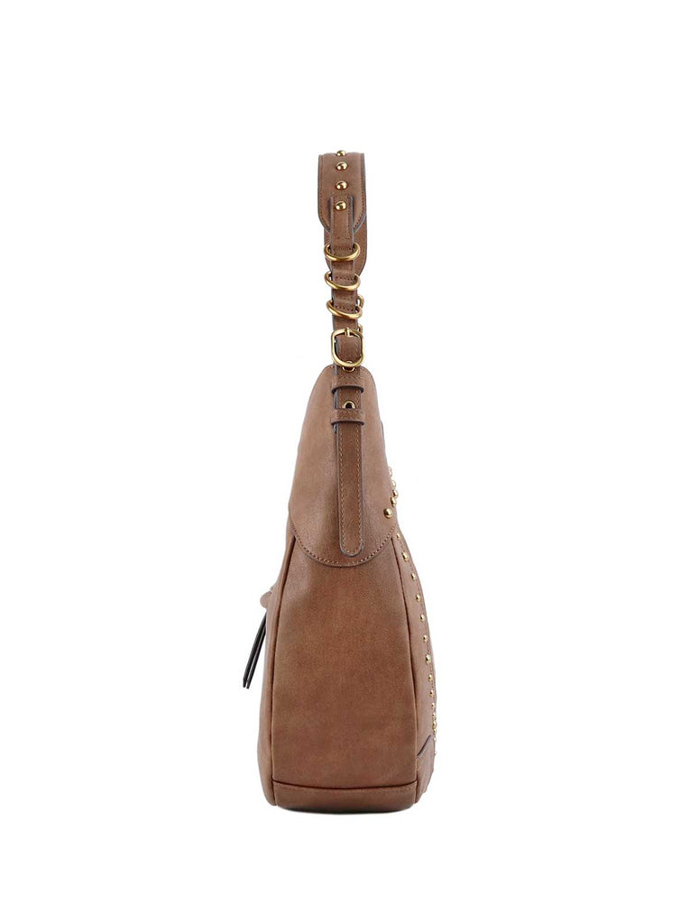Raven Large Hobo in Almond Brown