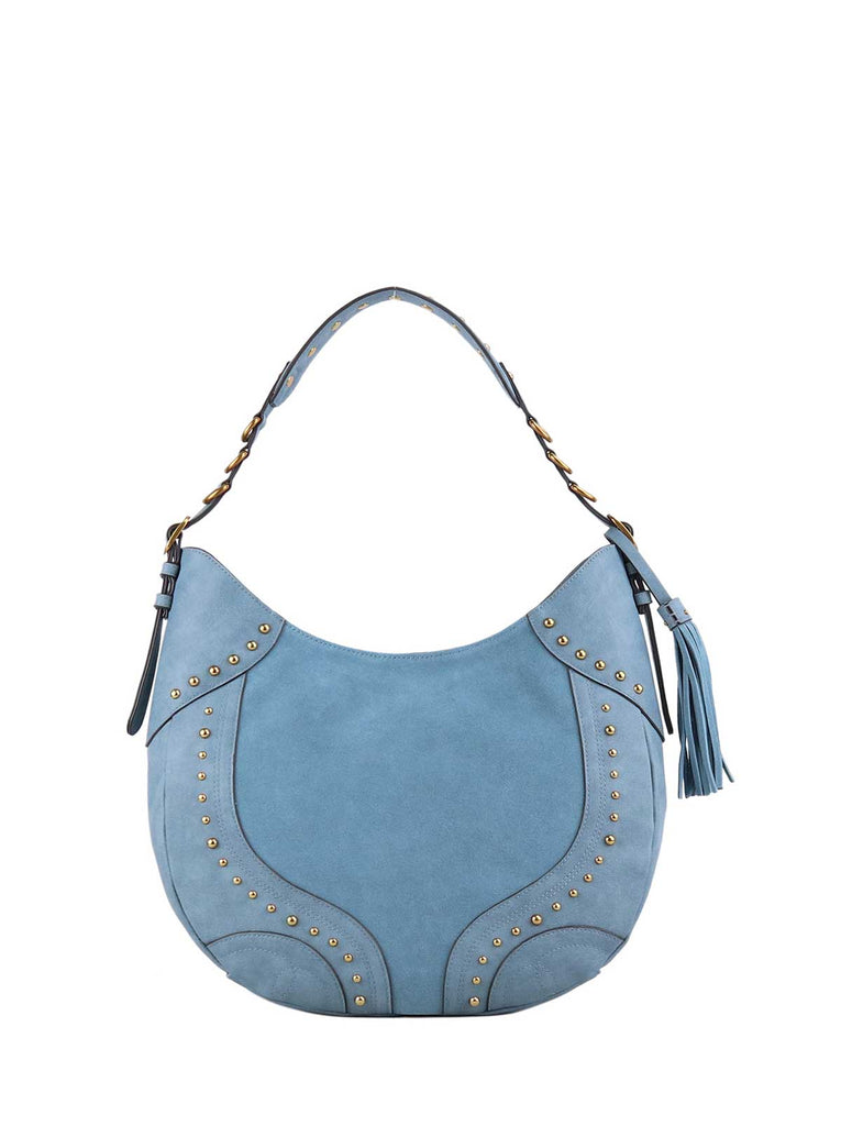 Raven Large Hobo in Faded Jeans