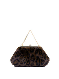 Jessica Simpson 2.0 Zoe Frame Clutch in Leopard
