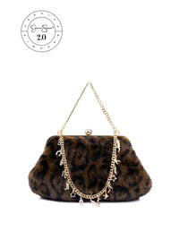 Jessica Simpson 2.0 Zoe Frame Clutch in Leopard
