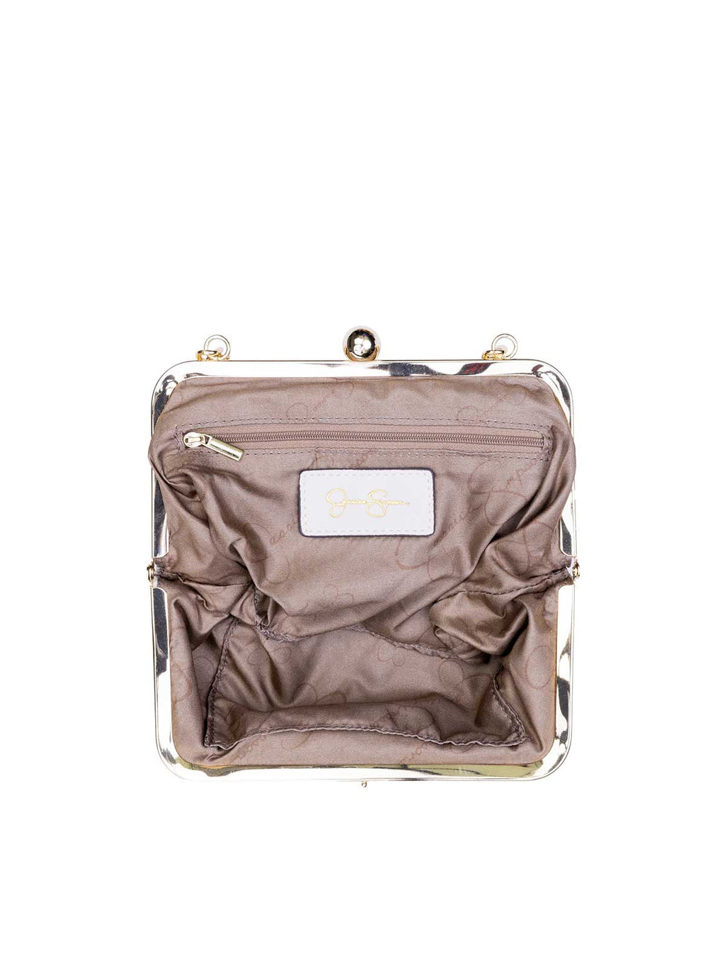 Jessica Simpson 2.0 Zoe Frame Clutch in Soft Ivory