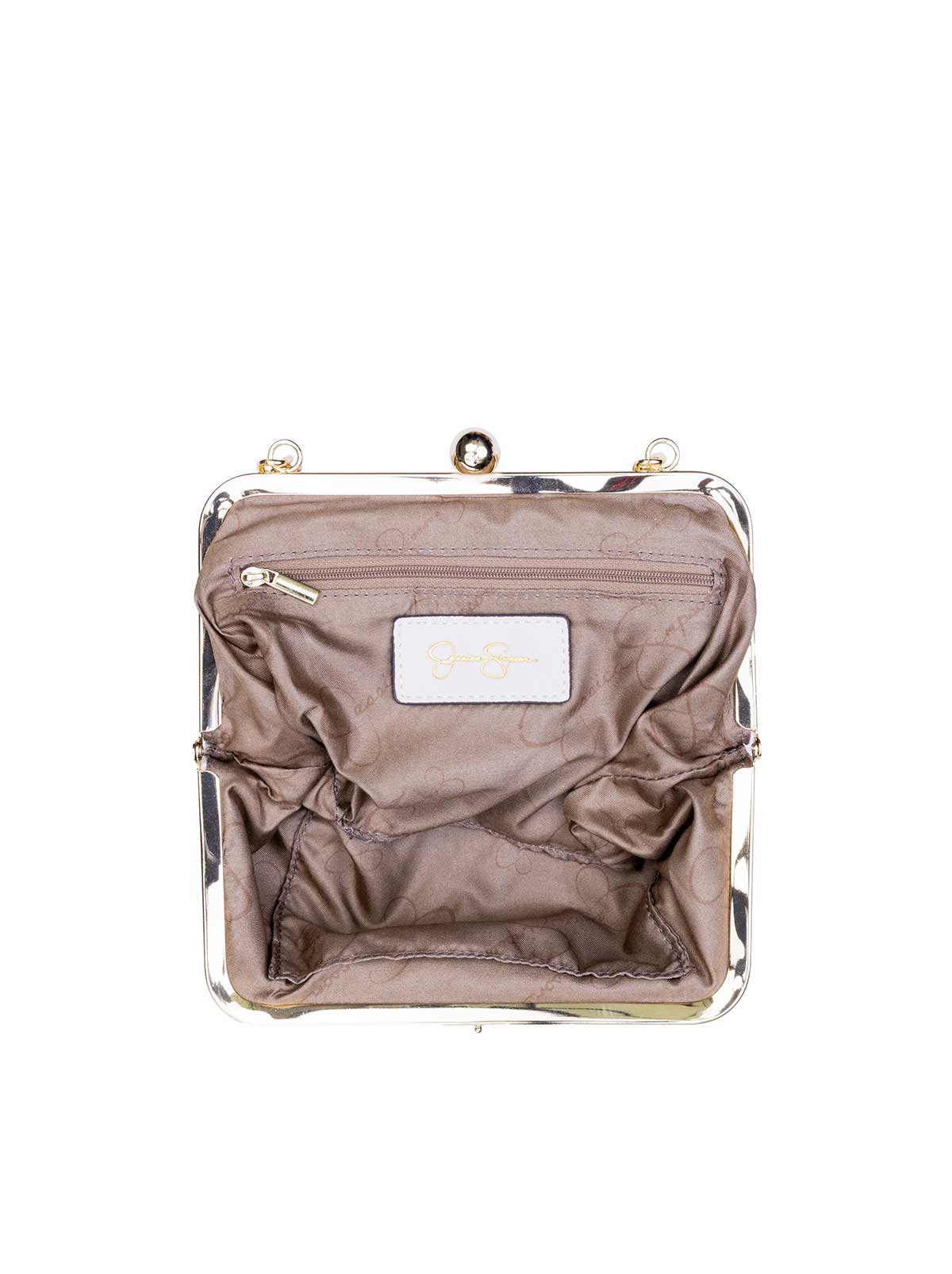 Jessica Simpson 2.0 Zoe Frame Clutch in Soft Ivory