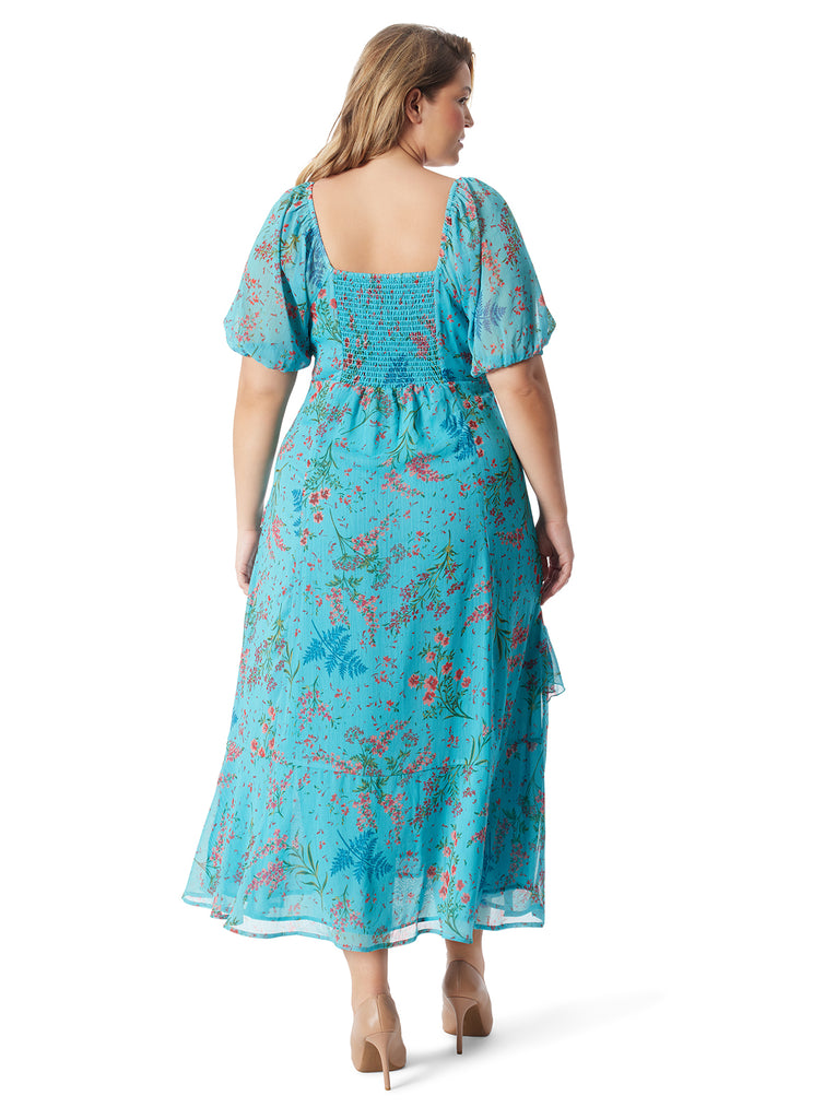 Aberash Dress in Baltic-Field Floral