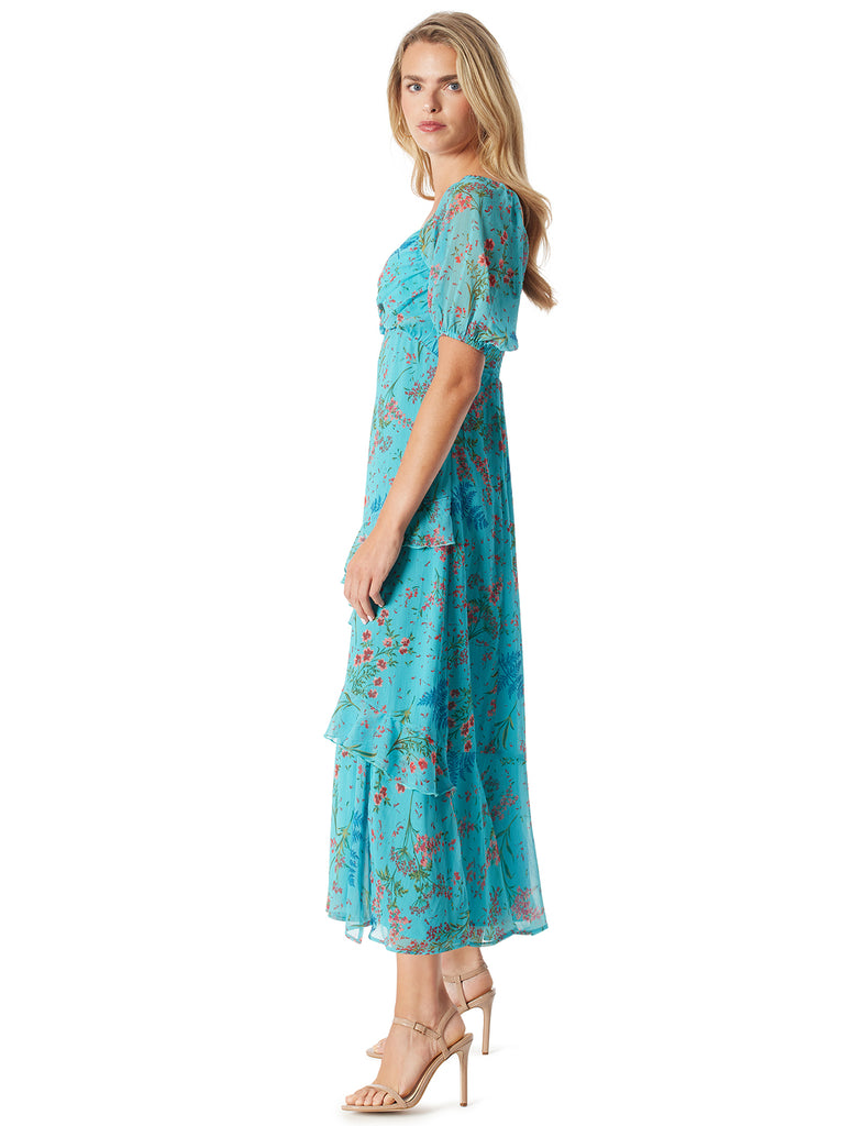 Aberash Dress in Baltic-Field Floral