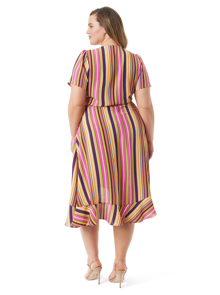 Varsha Wrap Dress in Rose Violet