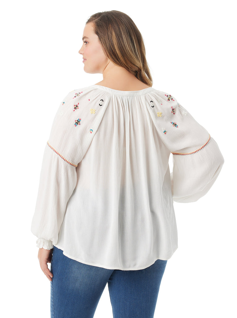 Lissy Embellished Top in Gardenia