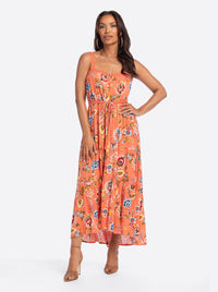 JS Jessica Simpson Sarita Maxi Dress in Emberglow Bohemian