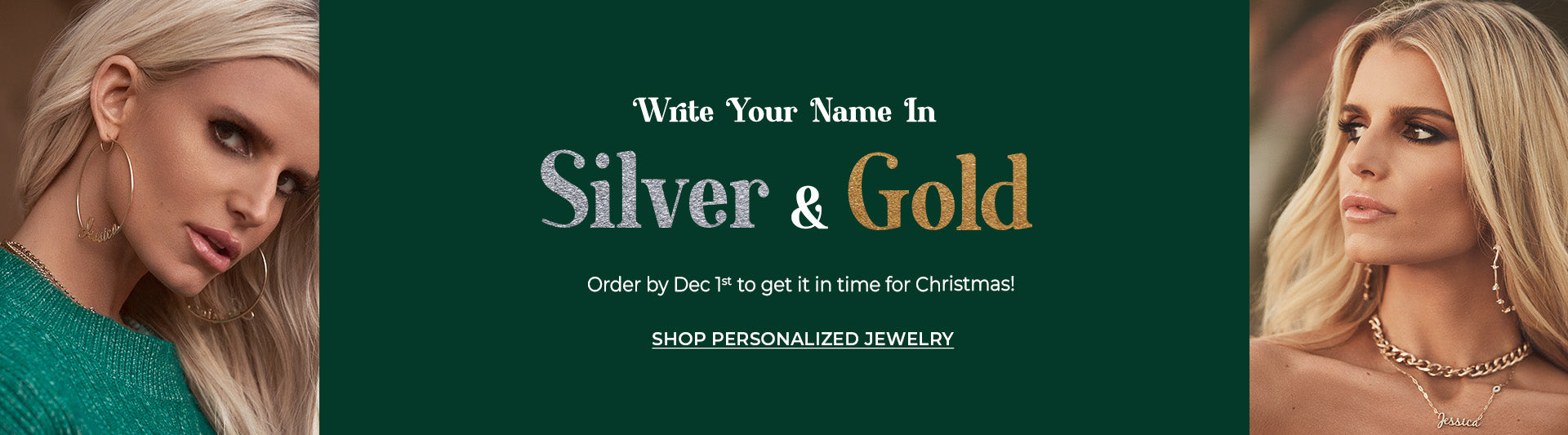 Write Your Name in Silver & Gold - personalized jewelry