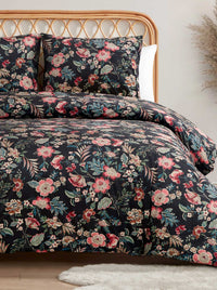 Arcadian Blooms Velvet Duvet Cover  Set