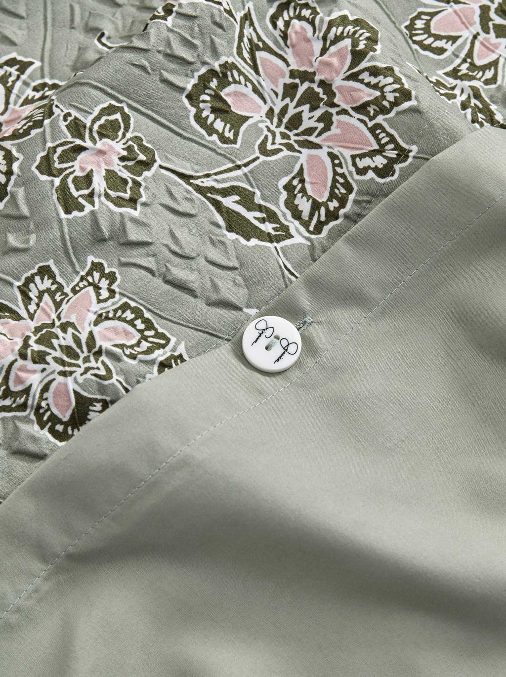 Botanical Embossed Print Duvet Cover Set