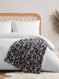 Wildflower Park Plush Throw in Black