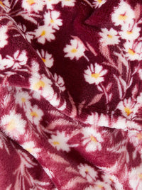 Wildflower Park Plush Throw in Wine Red