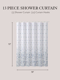 Jalina Blue Shower Curtain Set