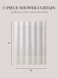 Zexie Border Blush Shower Curtain Set
