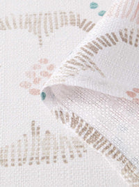 Daisy Squares Taupe Shower Curtain Set