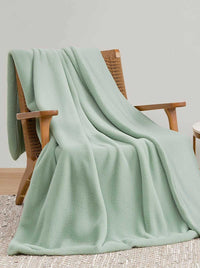 Faux Fur Throw Blanket in Sea Foam Green