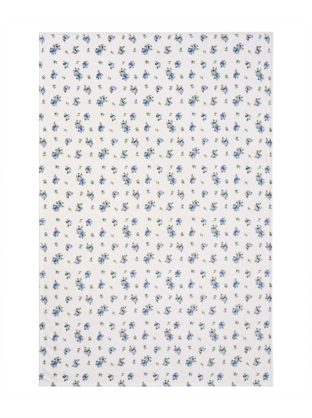 Cottage Rose Blue Plush Throw Blanket
