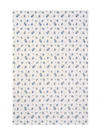 Cottage Rose Blue Plush Throw Blanket