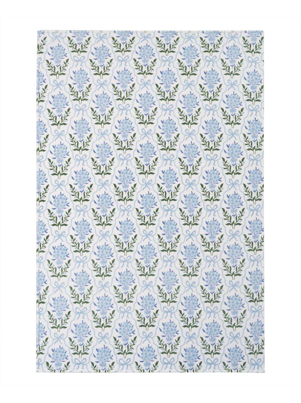 Plush Throw Blanket in Bow Floral Trellis Blue