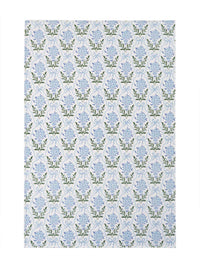 Plush Throw Blanket in Bow Floral Trellis Blue