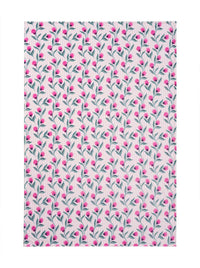 Tulip Stripe Pink Plush Throw Blanket