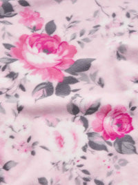 Esther Blush Roses Plush Throw Blanket