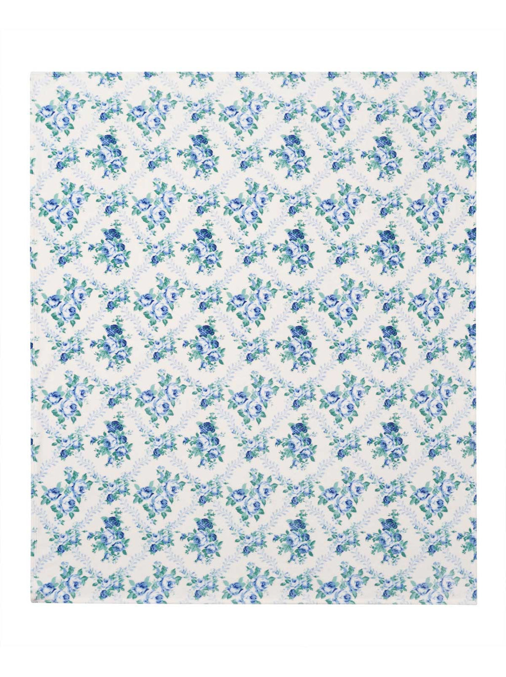 Braelyn Blue Roses Plush Throw Blanket