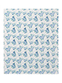Braelyn Blue Roses Plush Throw Blanket