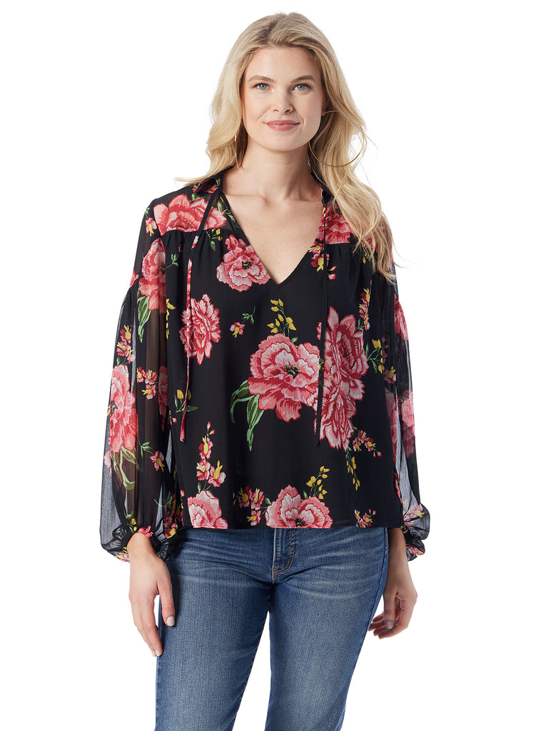 Doris Blouse in Sketchy Roses