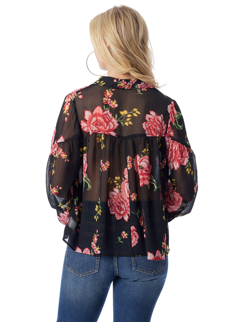 Doris Blouse in Sketchy Roses