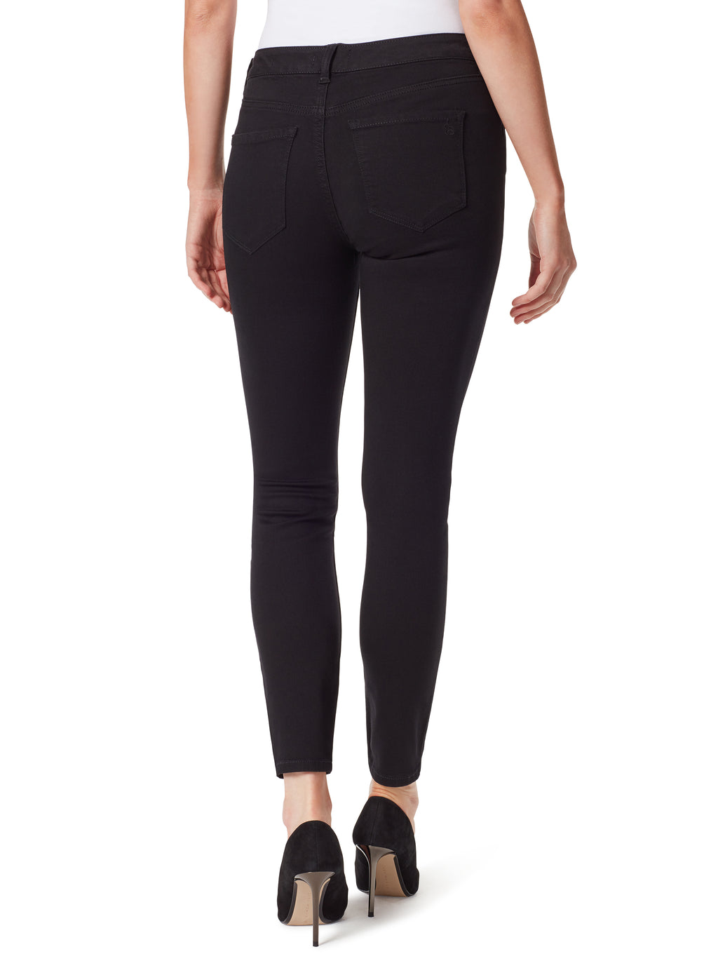 Adored High Rise Ankle Skinny Jeans in Black