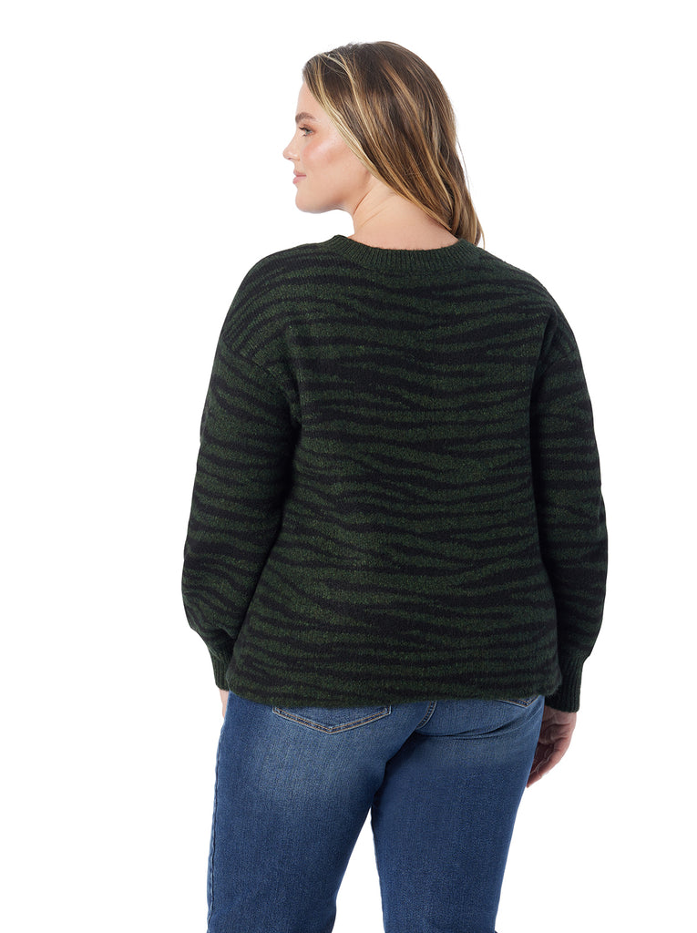 Portia Sweater in Animal Jacquard