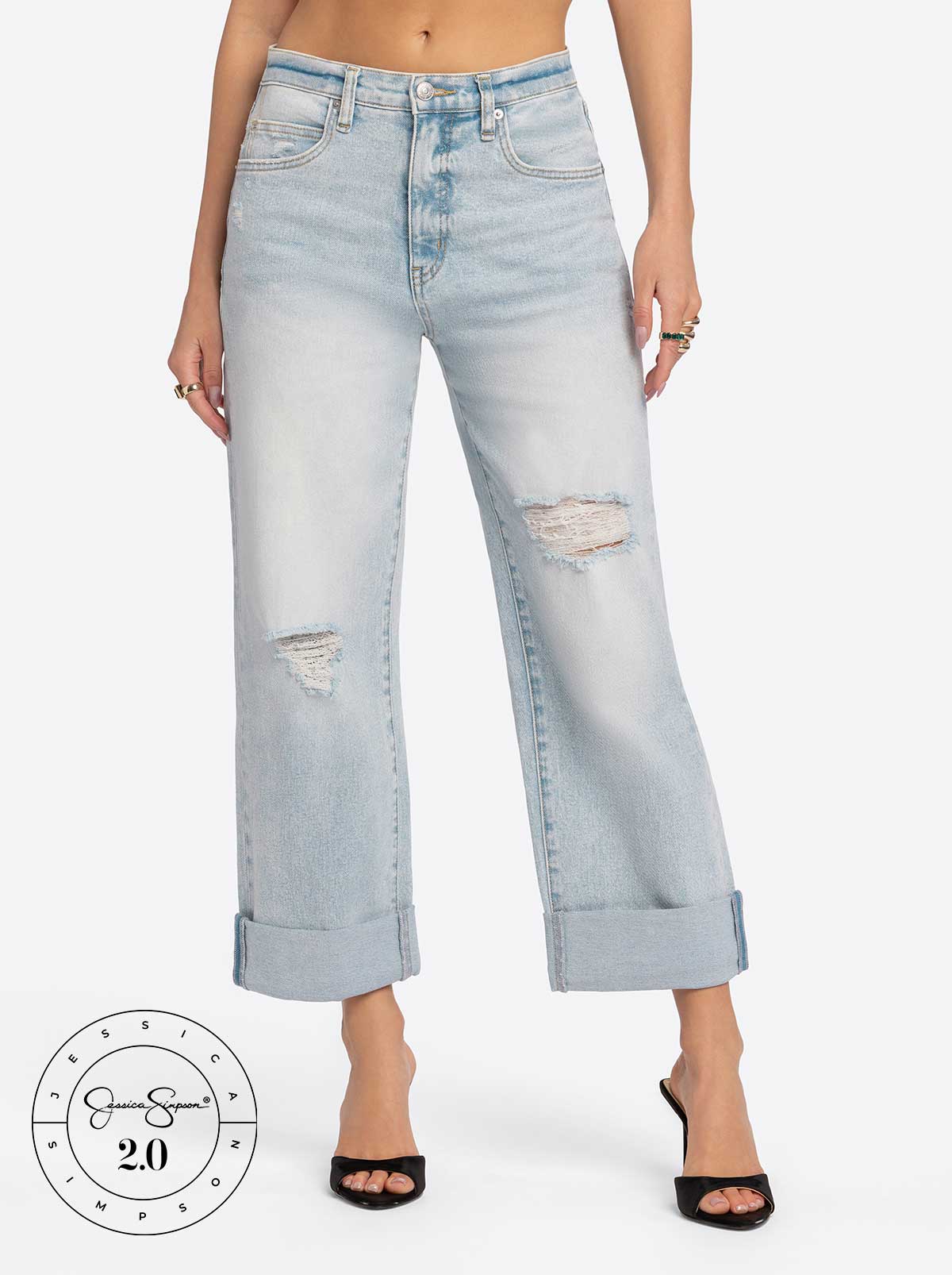 Jessica Simpson 2.0 Billie Relaxed Jean in Scripted