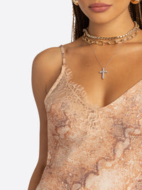Jessica Simpson 2.0 Blanche Slip Dress in Snake