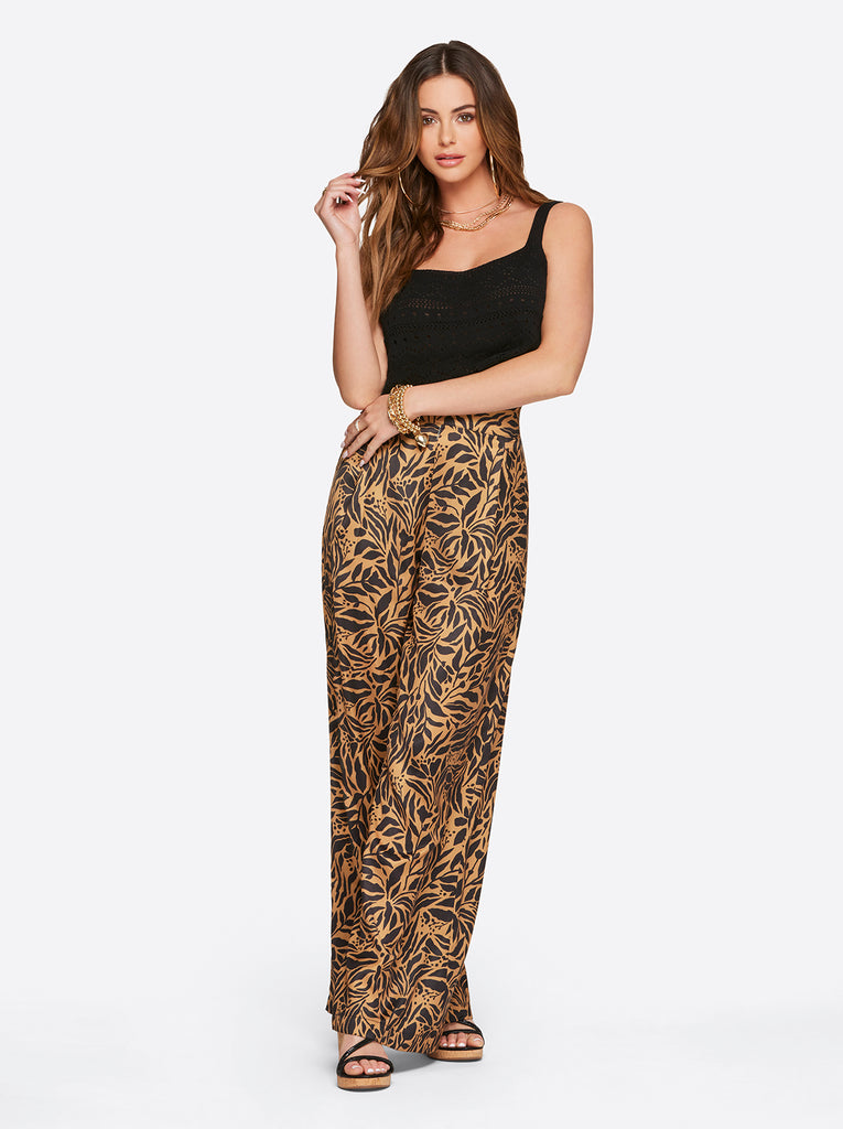 Winnie Wide Leg Pants in Zebra Floral