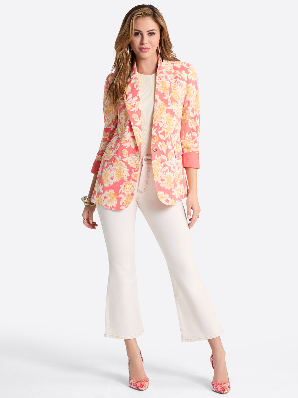 Charmed Ankle Flare in Ecru