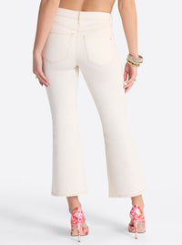 Charmed Ankle Flare in Ecru