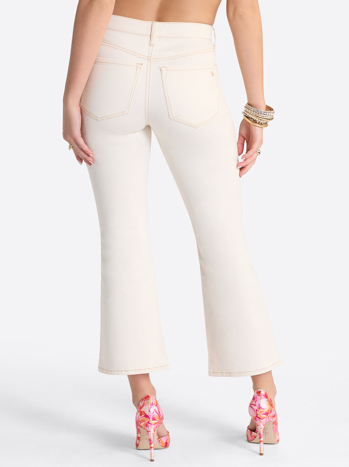 Charmed Ankle Flare in Ecru