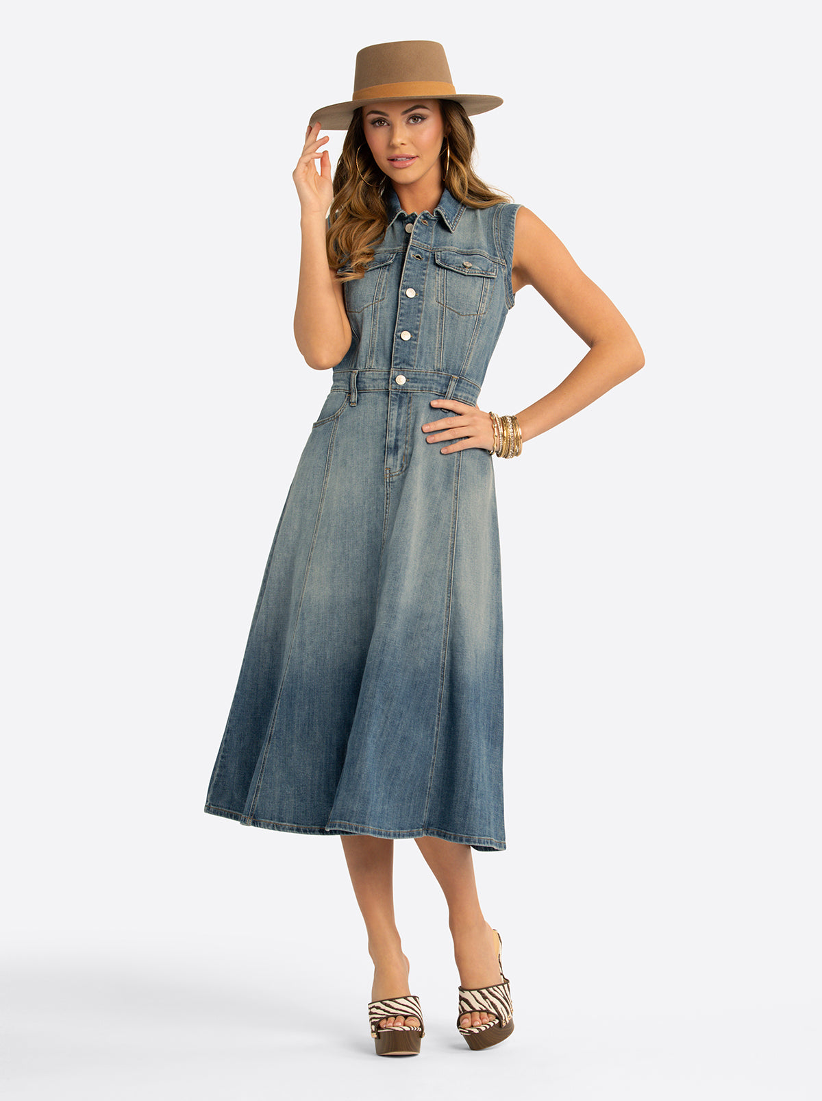 JS Jessica Simpson Denim Dress in Alderwood