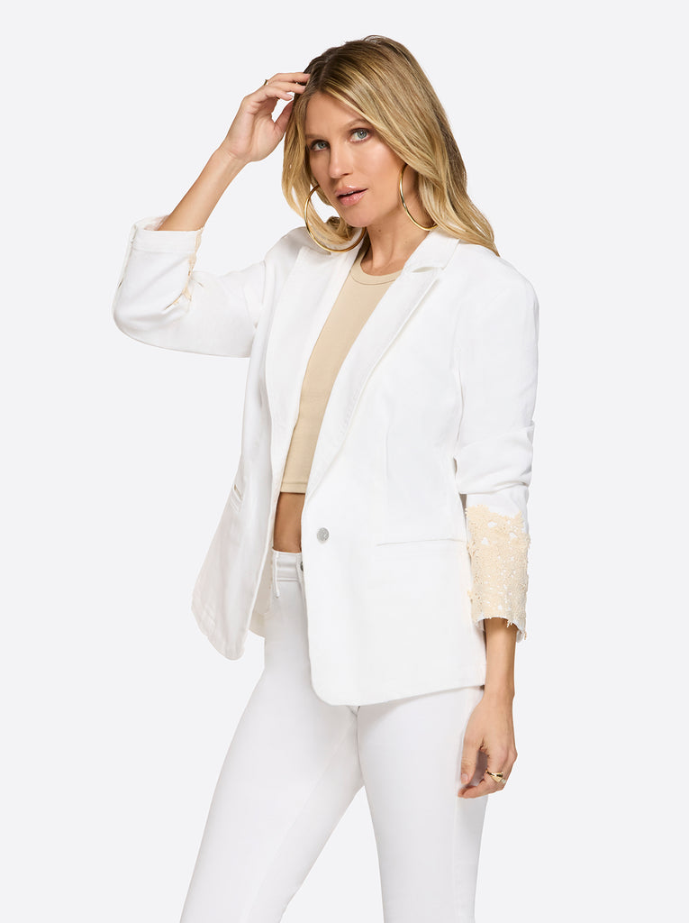 Fitted Blazer in White